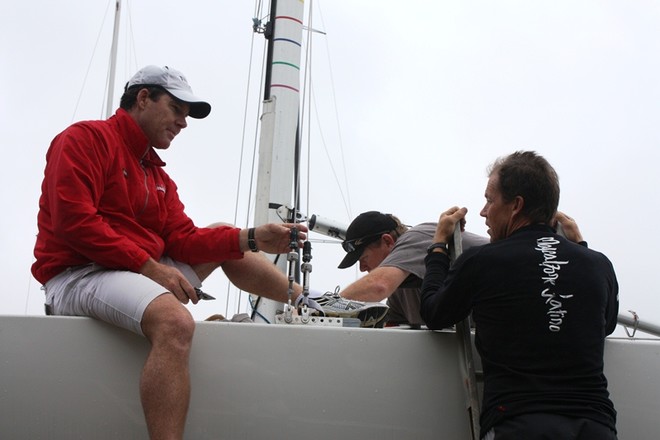 Sydney Fleet’s David Clark and his Fifteen team - Zhik Etchells NSW State Championship 2011  © Tracey Johnstone